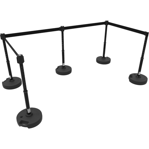 Ensemble de cinq montants pour barri&egrave;re PLUS, Plastique, 42" h, Ruban Noir, Longueur du ruban 15' Nuna Depot Inc.