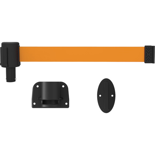 PLUS Wall Mount Barrier System, Plastic, Screw Mount, 15', Orange Tape Nuna Depot Inc.