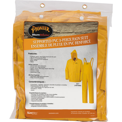 577 V&ecirc;tements imperm&eacute;ables 3 morceaux, Polyester/PVC, 5T-Grand, Jaune Nuna Depot Inc.