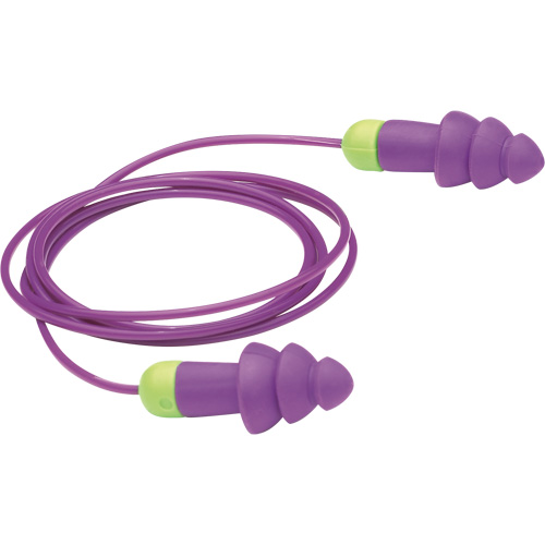 Bouchons d'oreilles r&eacute;utilisables Rockets, Avec cordon, Vrac - Sac en poly, 27 dB NRR, Taille unique Nuna Depot Inc.