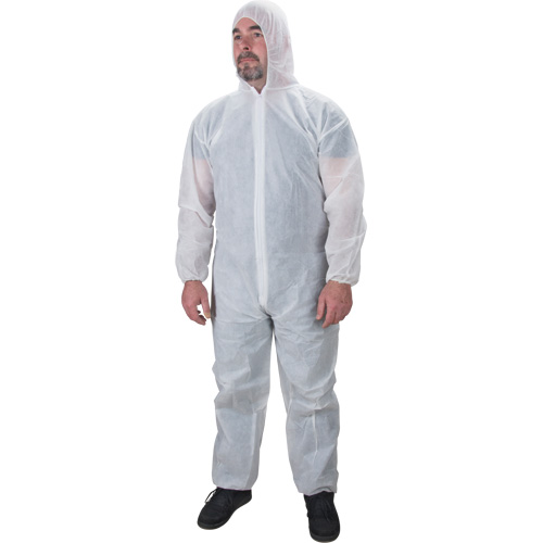 Hooded Coveralls, 4X-Large, White, Polypropylene Nuna Depot Inc.