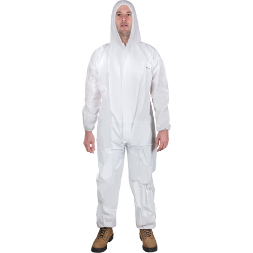 Hooded Coveralls, Medium, White, SMS Nuna Depot Inc.