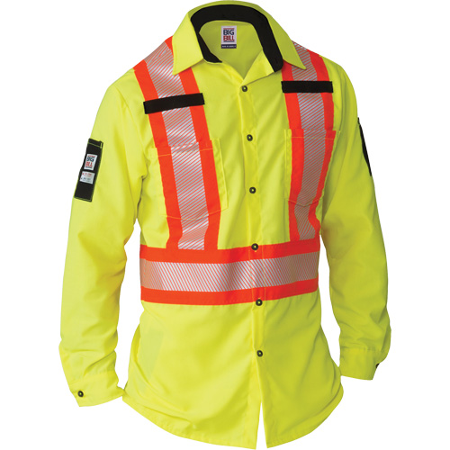 Ripstop High-Visibility Long Sleeve Shirt, Polyester, Small, High Visibility Lime-Yellow Nuna Depot Inc.