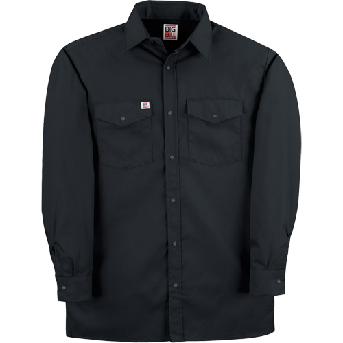 Chemise de travail en tissu crois&eacute; avec boutons-pression, Hommes, Petit, Noir Nuna Depot Inc.