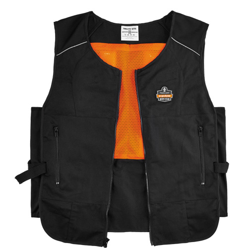 Veste de refroidissement &agrave; changement de phase l&eacute;g&egrave;re avec sachets 6260 Chill-Its, Petit/Moyen, Noir Nuna Depot Inc.