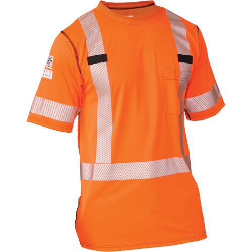 T-shirt &agrave; manches courtes haute visibilit&eacute; Polartec Power Grid, Polyester, 4T-Grand, Orange Nuna Depot Inc.