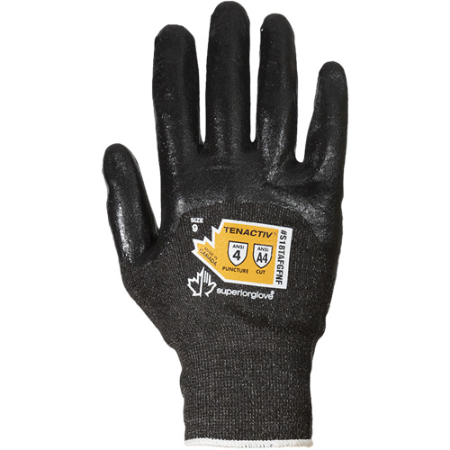 Gants en tricot de fibre filament composite ultrafin, Taille 5, Calibre 18, Rev&ecirc;tement Mousse de nitrile, Enveloppe en TenActiv, ASTM ANSI niveau A4 Nuna Depot Inc.