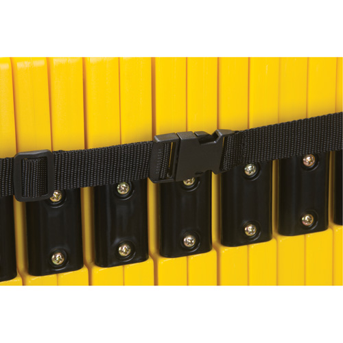 Portable Mobile Barrier, 40" H x 13' L, Yellow Nuna Depot Inc.