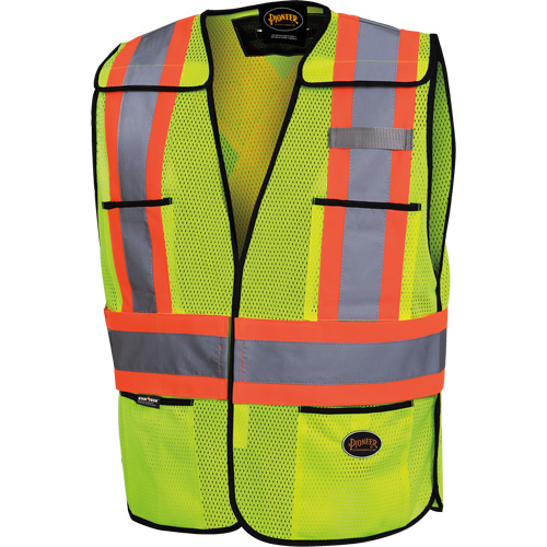 6927 Safety Vest, High Visibility Lime-Yellow, Polyester Nuna Depot Inc.