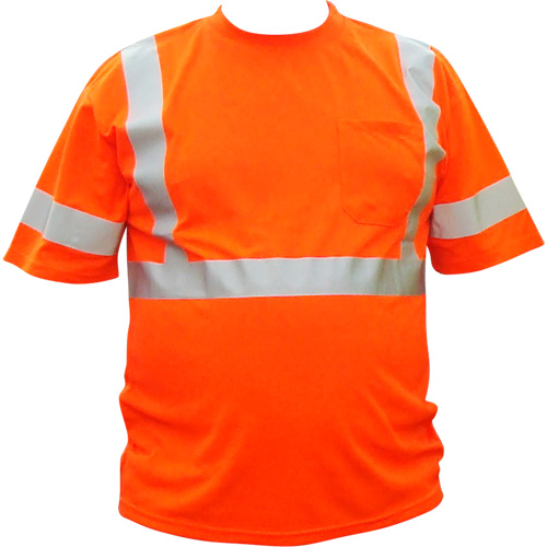High Visibility Short-Sleeved Shirt, Cotton, 3X-Large, High Visibility Orange Nuna Depot Inc.