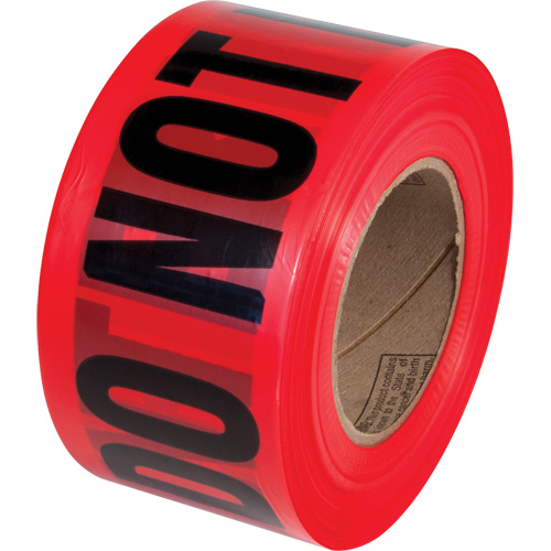 Ruban pour barricades Danger Do Not Enter PrimeGuard, Anglais, 3" la x 1000' lo, Noir/rouge Nuna Depot Inc.