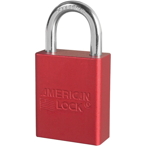 American Lock&reg; Safety Padlock, Red, Keyed Different, Aluminum, 1-1/2" Width Nuna Depot Inc.