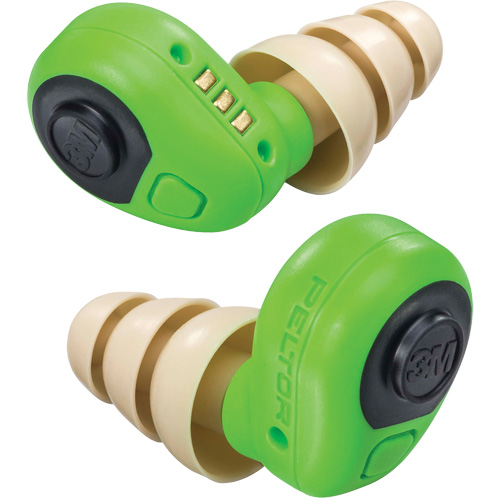 Bouchons d'oreilles &eacute;lectroniques Peltor, Sans cordon, Paire - Boîtier en plastique, 23 dB NRR, Grand/Moyen/Petit Nuna Depot Inc.