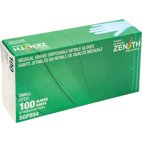 Puncture-Resistant Medical-Grade Disposable Gloves, Small, Nitrile, 3.5-mil, Powder-Free, Blue, Class 2 Nuna Depot Inc.