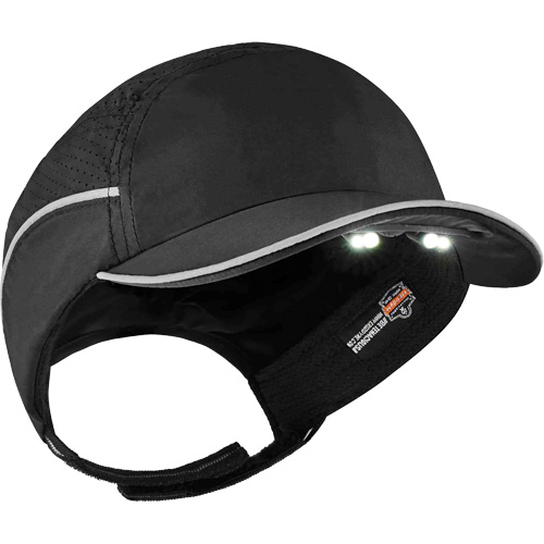 Skullerz&reg; 8965 Lightweight Bump Cap Hat with LED Lighting, Black Nuna Depot Inc.