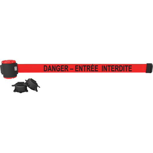 Wall Mount Barrier, Plastic, Magnetic Mount, 30', Red Tape Nuna Depot Inc.