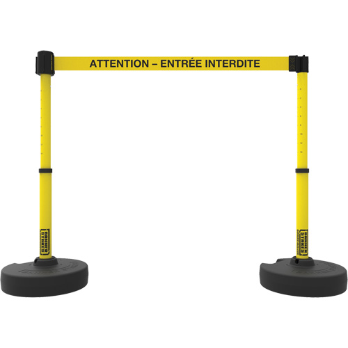 Plus Barrier Post Set, Plastic, 42" H, Yellow Tape, 15' Tape Length Nuna Depot Inc.