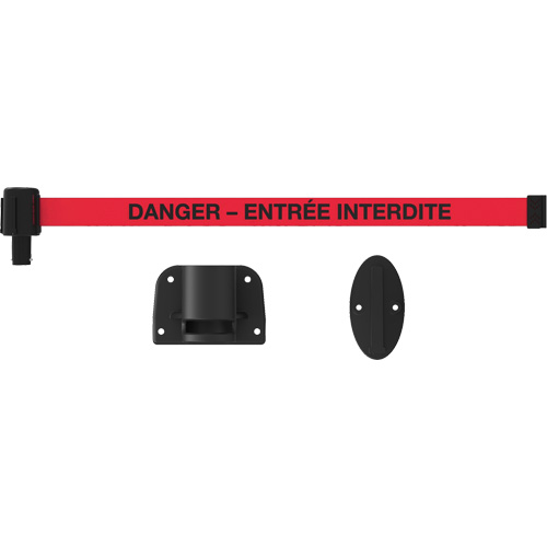 Plus Wall Mount Barrier System, Plastic, Screw Mount, 15', Red Tape Nuna Depot Inc.