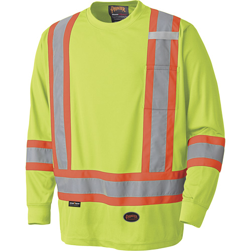 6996 Chandail haute visibilit&eacute; &agrave; manches longues, Polyester, T-petit, Jaune lime haute visibilit&eacute; Nuna Depot Inc.