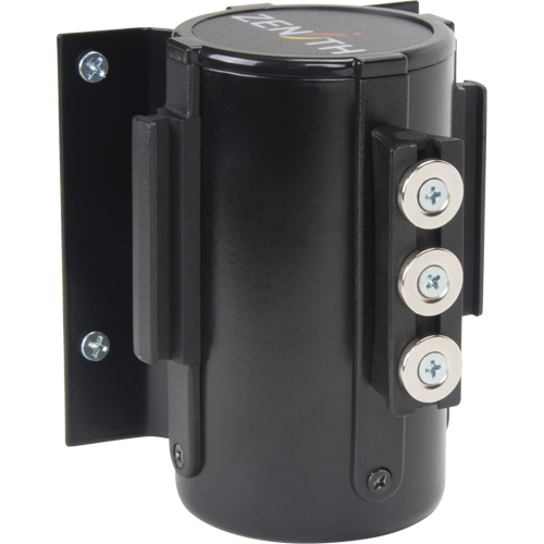 Wall Mount Barrier with Magnetic Tape, Steel, Screw Mount, 12', Red Tape Nuna Depot Inc.