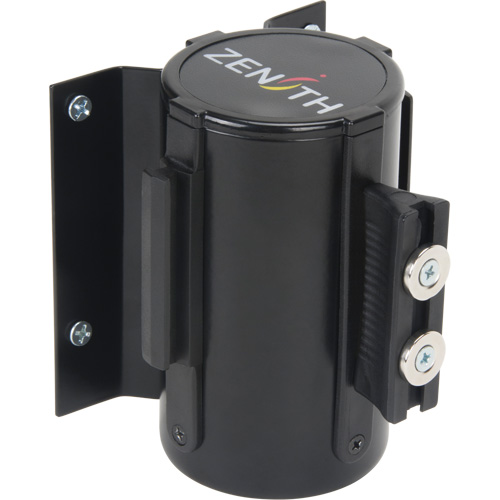 Wall Mount Barrier with Magnetic Tape, Steel, Screw Mount, 7', Yellow Tape Nuna Depot Inc.