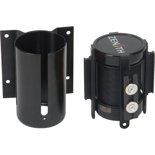 Barri&egrave;re &agrave; fixation murale avec ruban magn&eacute;tique, Acier, Fixation par vis, 7', Ruban Noir Nuna Depot Inc.