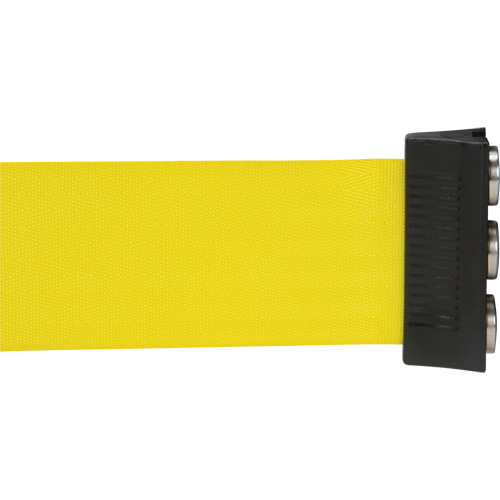 Wall Mount Barrier with Magnetic Tape, Steel, Screw Mount, 12', Yellow Tape Nuna Depot Inc.