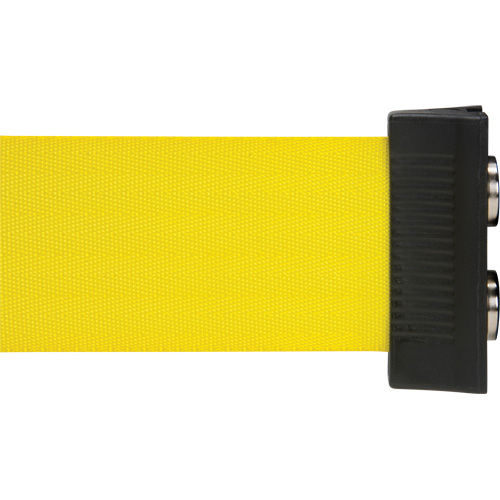 Wall Mount Barrier with Magnetic Tape, Steel, Screw Mount, 7', Yellow Tape Nuna Depot Inc.