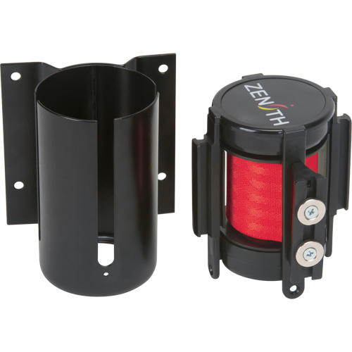 Barri&egrave;re &agrave; fixation murale avec ruban magn&eacute;tique, Acier, Fixation par vis, 7', Ruban Rouge Nuna Depot Inc.