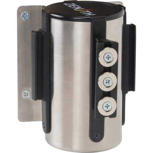 Wall Mount Barrier with Magnetic Tape, Steel, Screw Mount, 12', Red Tape Nuna Depot Inc.