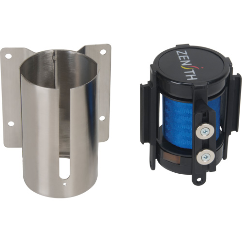 Barri&egrave;re &agrave; fixation murale avec ruban magn&eacute;tique, Acier, Fixation par vis, 7', Ruban Bleu Nuna Depot Inc.