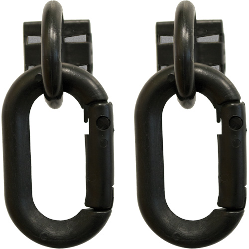 Jeu d'anneaux magn&eacute;tiques et de mousquetons pour chaîne de s&eacute;curit&eacute;, Noir Nuna Depot Inc.