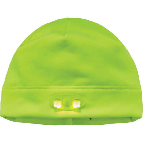 N-Ferno&reg; Skull Cap Beanie Hat with LED Lights, One Size, High-Visibility Lime Green Nuna Depot Inc.