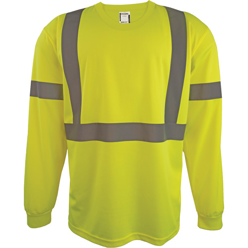 Chemise de s&eacute;curit&eacute; &agrave; manches longues, Polyester, 2T-Grand, Jaune lime haute visibilit&eacute; Nuna Depot Inc.