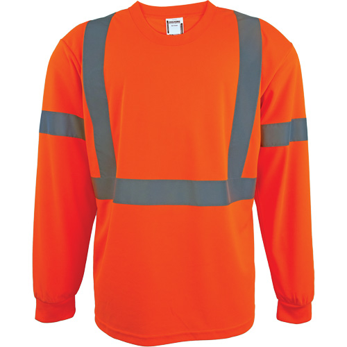 Chemise de s&eacute;curit&eacute; &agrave; manches longues, Polyester, 2T-Grand, Orange haute visibilit&eacute; Nuna Depot Inc.