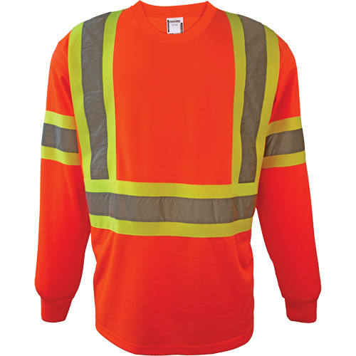 Chemise de s&eacute;curit&eacute; &agrave; manches longues, Polyester, 2T-Grand, Orange haute visibilit&eacute; Nuna Depot Inc.