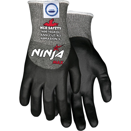 Gants r&eacute;sistant aux coupures Max Ninja, Taille Moyen, Calibre 10, Rev&ecirc;tement Bipolym&egrave;re, Enveloppe en Dyneema, ASTM ANSI niveau A3 Nuna Depot Inc.