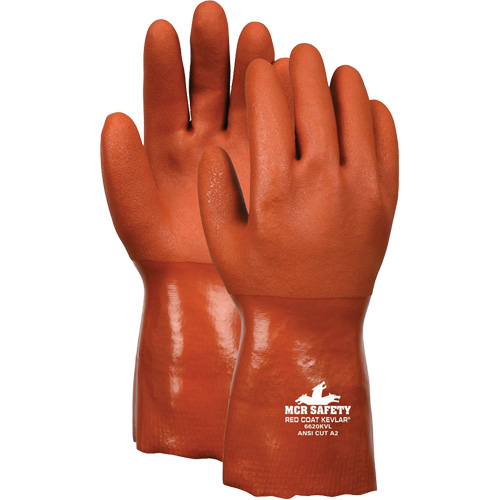 Gants r&eacute;sistant aux coupures Redcoat, Taille 2T-Grand, Rev&ecirc;tement PVC, Enveloppe en Kevlar, ASTM ANSI niveau A2/EN 388 niveau 3 Nuna Depot Inc.