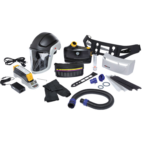 Trousse de respirateur d&eacute;puration dair propuls&eacute; pour lindustrie lourde Versaflo, Capuchon & visi&egrave;re, Pile Lithium-ion Nuna Depot Inc.
