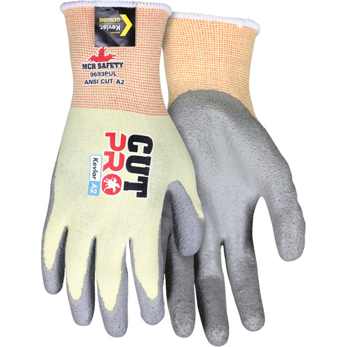 Cut Pro&reg; Cut Resistant Coated Gloves, Size Medium, 15 Gauge, Polyurethane Coated, Kevlar&reg; Shell, ASTM ANSI Level A2 Nuna Depot Inc.