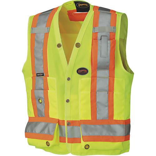 6693 Surveyor's Safety Vest, High Visibility Lime-Yellow, 3X-Large, Polyester Nuna Depot Inc.