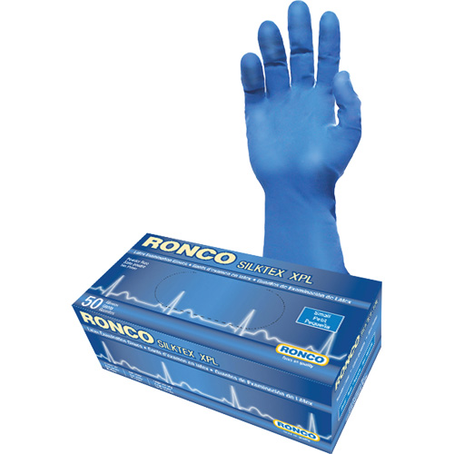 SilkTex XPL Extra-Long Examination Glove, Small, Latex, 13-mil, Powder-Free, Blue, Class 2 Nuna Depot Inc.