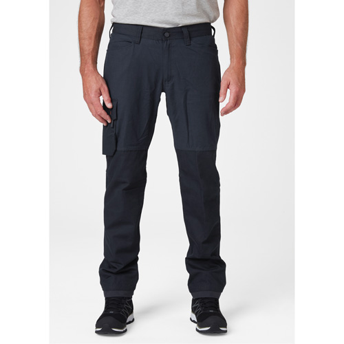 Pantalons d'entretien Oxford, Poly-coton, Bleu marin, Taille 30, Entrejambe 32 Nuna Depot Inc.