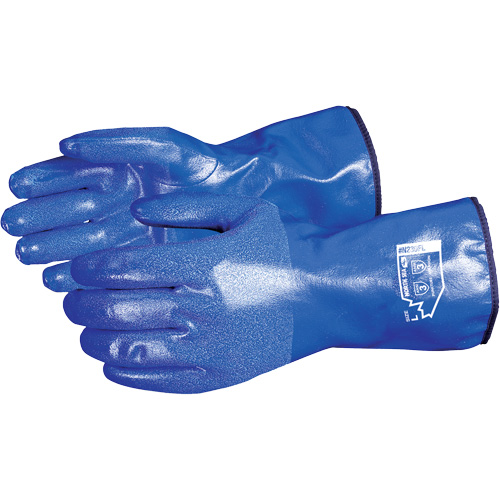 North Sea Chemical Resistant  Gloves, Size Small, 11" L, Nitrile, Fleece Inner Lining, Winter Weight Nuna Depot Inc.