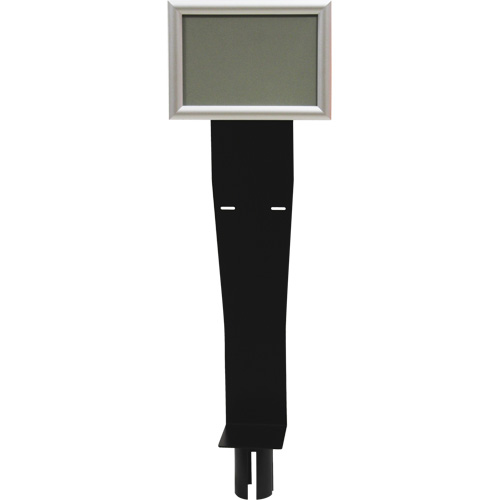 Porte-distributeur/enseigne pour poteaux de barri&egrave;re pour le contr&ocirc;le des foules, Noir Nuna Depot Inc.