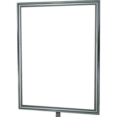 Porte-enseigne vertical robuste pour montant classique, Chrome poli Nuna Depot Inc.