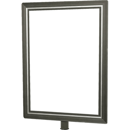 Heavy-Duty Vertical Sign Holder for Classic Posts, Satin Chrome Nuna Depot Inc.