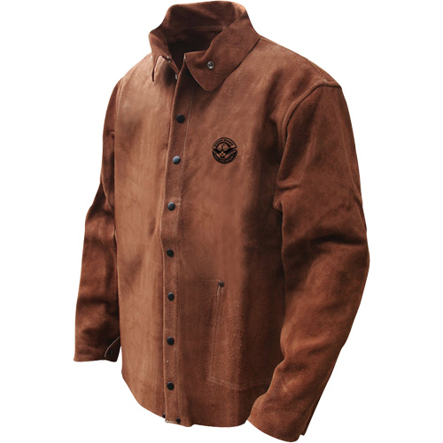 Gander Brand Split Cowhide Welding Jacket, Leather, 4X-Large, Brown Nuna Depot Inc.