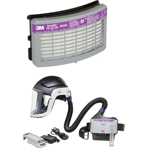 Ensemble APR &agrave; &eacute;puration d'air motoris&eacute; pour industrie lourde Versaflo, Capuchon & visi&egrave;re, Pile Lithium-ion Nuna Depot Inc.