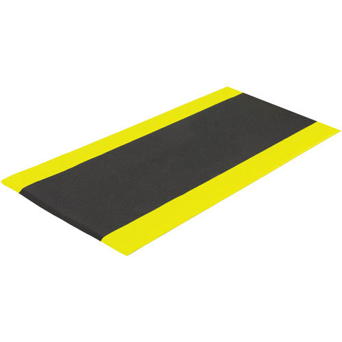 Airsoft Anti-Fatigue Mat, Pebbled, 3' x 5' x 3/8", Black/Yellow, PVC Sponge Nuna Depot Inc.